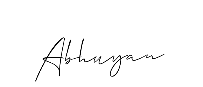 You should practise on your own different ways (Allison_Script) to write your name (Abhuyan) in signature. don't let someone else do it for you. Abhuyan signature style 2 images and pictures png