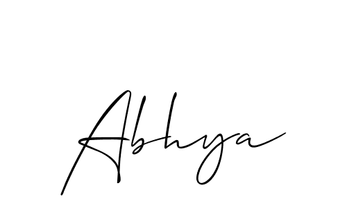 Also You can easily find your signature by using the search form. We will create Abhya name handwritten signature images for you free of cost using Allison_Script sign style. Abhya signature style 2 images and pictures png