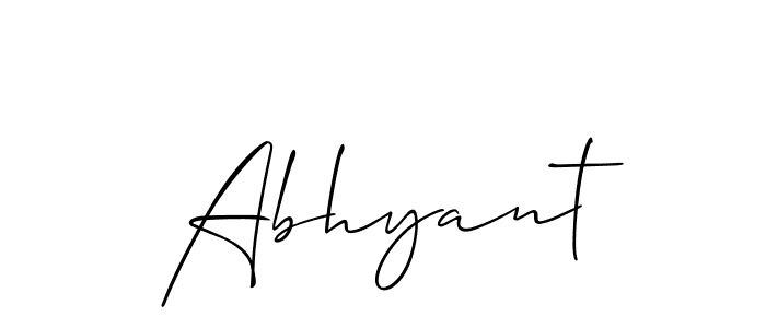 It looks lik you need a new signature style for name Abhyant. Design unique handwritten (Allison_Script) signature with our free signature maker in just a few clicks. Abhyant signature style 2 images and pictures png