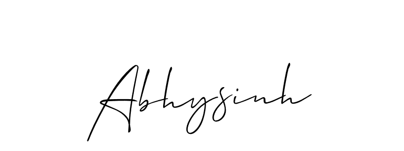Use a signature maker to create a handwritten signature online. With this signature software, you can design (Allison_Script) your own signature for name Abhysinh. Abhysinh signature style 2 images and pictures png