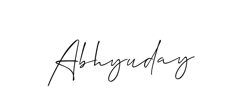 Abhyuday stylish signature style. Best Handwritten Sign (Allison_Script) for my name. Handwritten Signature Collection Ideas for my name Abhyuday. Abhyuday signature style 2 images and pictures png