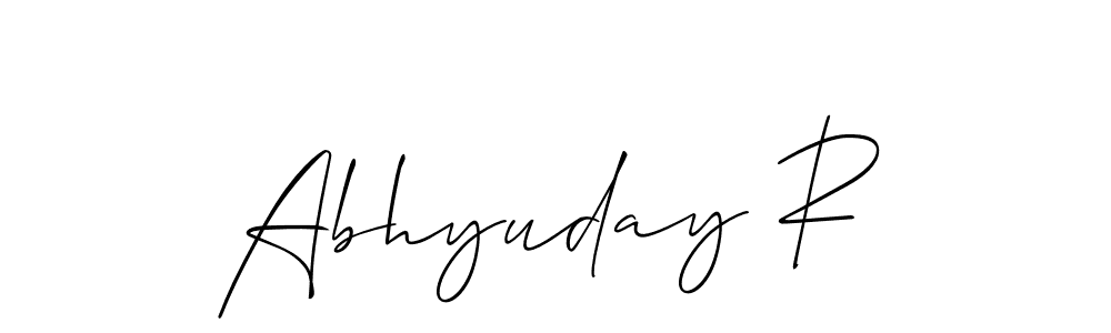 Make a beautiful signature design for name Abhyuday R. Use this online signature maker to create a handwritten signature for free. Abhyuday R signature style 2 images and pictures png