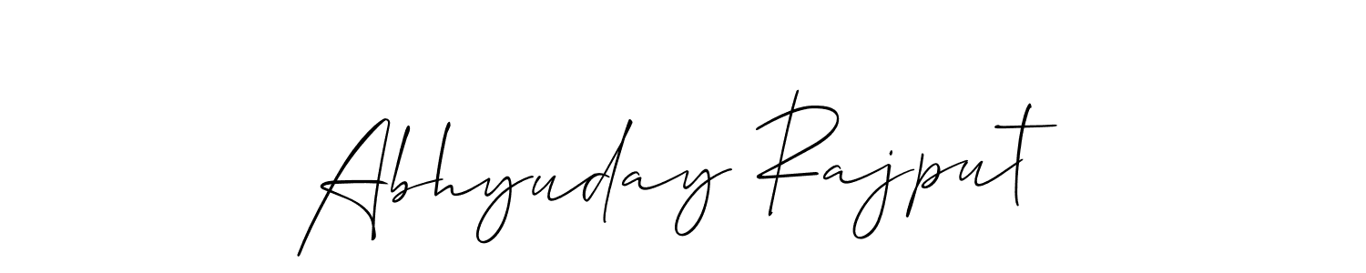 Also You can easily find your signature by using the search form. We will create Abhyuday Rajput name handwritten signature images for you free of cost using Allison_Script sign style. Abhyuday Rajput signature style 2 images and pictures png