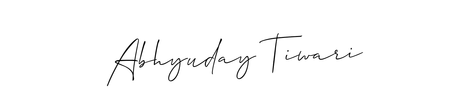 The best way (Allison_Script) to make a short signature is to pick only two or three words in your name. The name Abhyuday Tiwari include a total of six letters. For converting this name. Abhyuday Tiwari signature style 2 images and pictures png