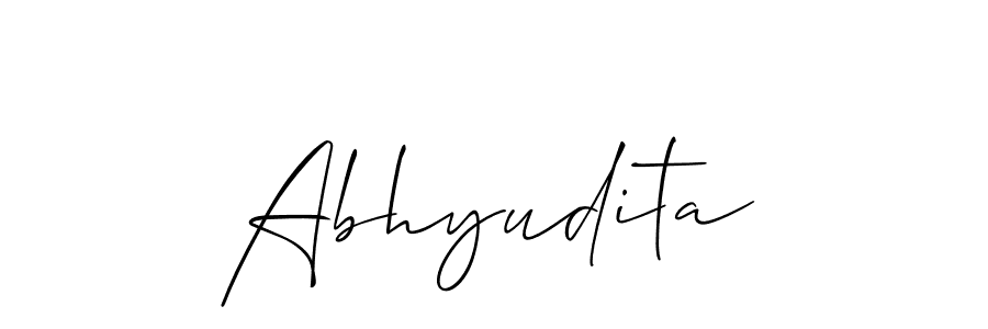 You can use this online signature creator to create a handwritten signature for the name Abhyudita. This is the best online autograph maker. Abhyudita signature style 2 images and pictures png