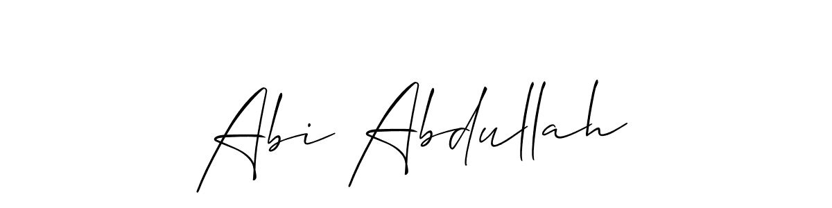 if you are searching for the best signature style for your name Abi Abdullah. so please give up your signature search. here we have designed multiple signature styles  using Allison_Script. Abi Abdullah signature style 2 images and pictures png