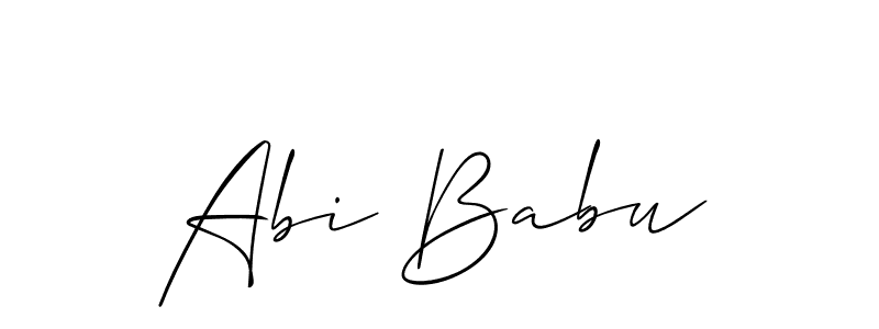 It looks lik you need a new signature style for name Abi Babu. Design unique handwritten (Allison_Script) signature with our free signature maker in just a few clicks. Abi Babu signature style 2 images and pictures png