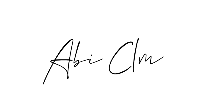 Allison_Script is a professional signature style that is perfect for those who want to add a touch of class to their signature. It is also a great choice for those who want to make their signature more unique. Get Abi Clm name to fancy signature for free. Abi Clm signature style 2 images and pictures png