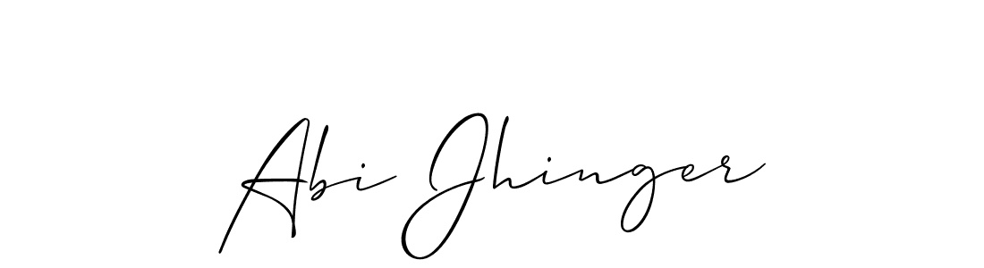 How to Draw Abi Jhinger signature style? Allison_Script is a latest design signature styles for name Abi Jhinger. Abi Jhinger signature style 2 images and pictures png