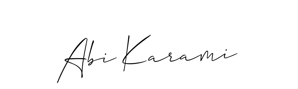 Once you've used our free online signature maker to create your best signature Allison_Script style, it's time to enjoy all of the benefits that Abi Karami name signing documents. Abi Karami signature style 2 images and pictures png