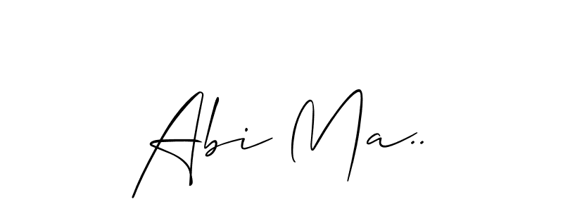 How to make Abi Ma.. name signature. Use Allison_Script style for creating short signs online. This is the latest handwritten sign. Abi Ma.. signature style 2 images and pictures png