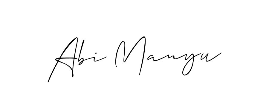 if you are searching for the best signature style for your name Abi Manyu. so please give up your signature search. here we have designed multiple signature styles  using Allison_Script. Abi Manyu signature style 2 images and pictures png