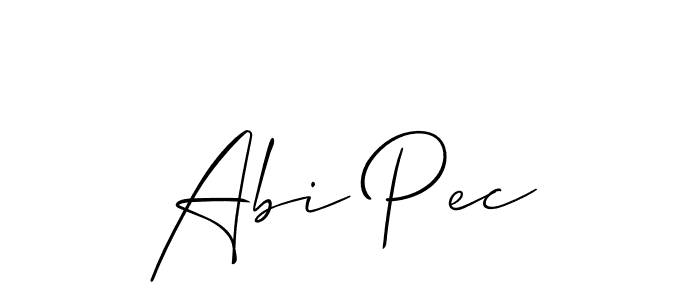 Best and Professional Signature Style for Abi Pec. Allison_Script Best Signature Style Collection. Abi Pec signature style 2 images and pictures png