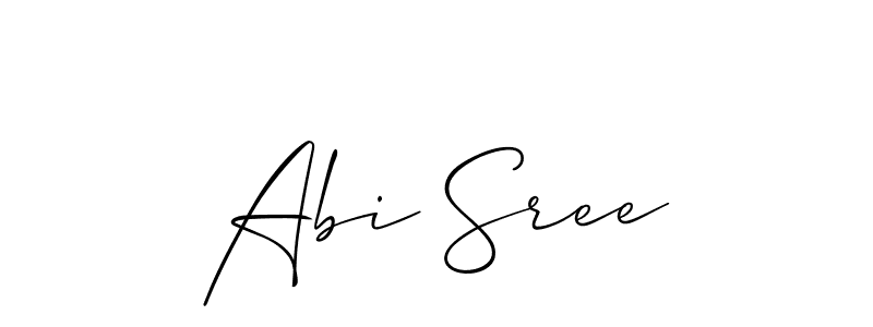 The best way (Allison_Script) to make a short signature is to pick only two or three words in your name. The name Abi Sree include a total of six letters. For converting this name. Abi Sree signature style 2 images and pictures png