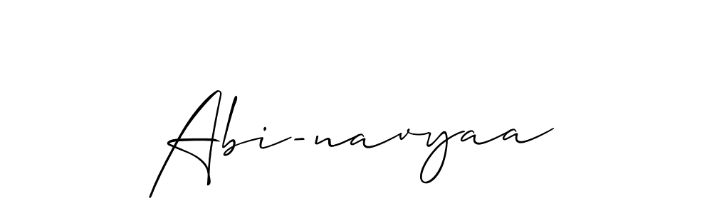 Best and Professional Signature Style for Abi-navyaa. Allison_Script Best Signature Style Collection. Abi-navyaa signature style 2 images and pictures png