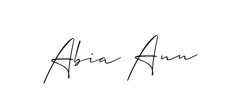 Create a beautiful signature design for name Abia Ann. With this signature (Allison_Script) fonts, you can make a handwritten signature for free. Abia Ann signature style 2 images and pictures png