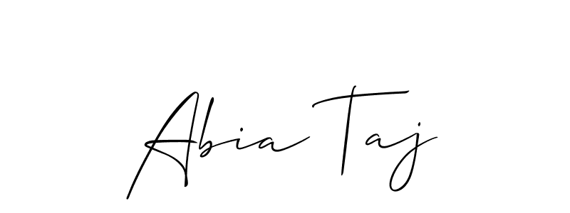 Create a beautiful signature design for name Abia Taj. With this signature (Allison_Script) fonts, you can make a handwritten signature for free. Abia Taj signature style 2 images and pictures png