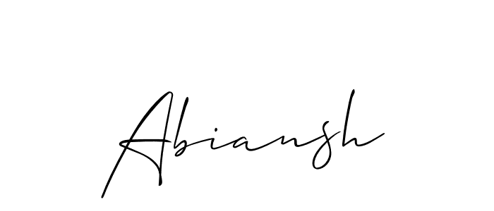 How to make Abiansh signature? Allison_Script is a professional autograph style. Create handwritten signature for Abiansh name. Abiansh signature style 2 images and pictures png