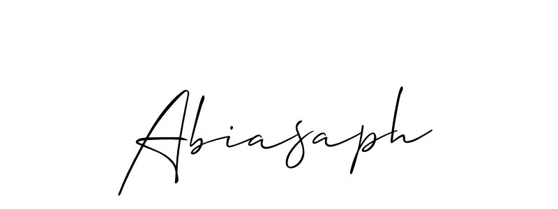 The best way (Allison_Script) to make a short signature is to pick only two or three words in your name. The name Abiasaph include a total of six letters. For converting this name. Abiasaph signature style 2 images and pictures png