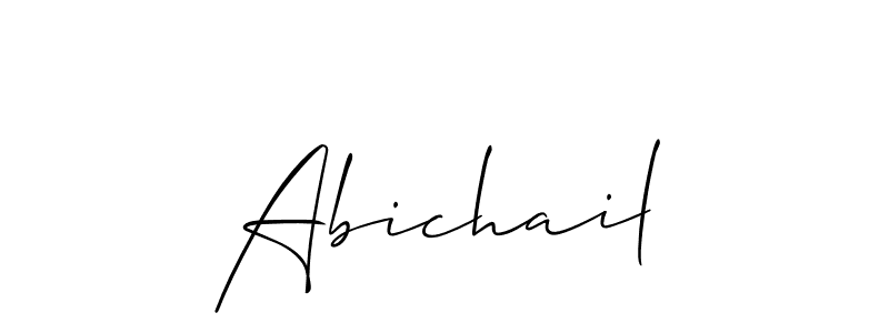 Design your own signature with our free online signature maker. With this signature software, you can create a handwritten (Allison_Script) signature for name Abichail. Abichail signature style 2 images and pictures png