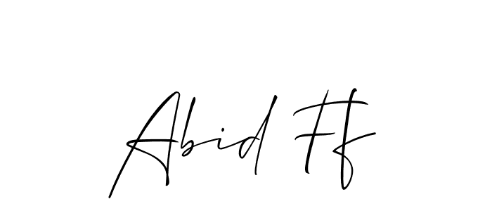 Allison_Script is a professional signature style that is perfect for those who want to add a touch of class to their signature. It is also a great choice for those who want to make their signature more unique. Get Abid Ff name to fancy signature for free. Abid Ff signature style 2 images and pictures png