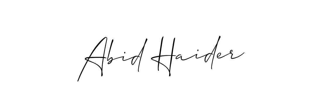 Design your own signature with our free online signature maker. With this signature software, you can create a handwritten (Allison_Script) signature for name Abid Haider. Abid Haider signature style 2 images and pictures png