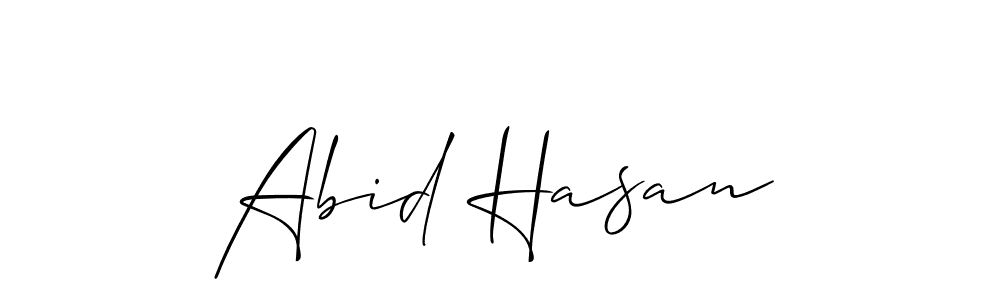 How to make Abid Hasan name signature. Use Allison_Script style for creating short signs online. This is the latest handwritten sign. Abid Hasan signature style 2 images and pictures png