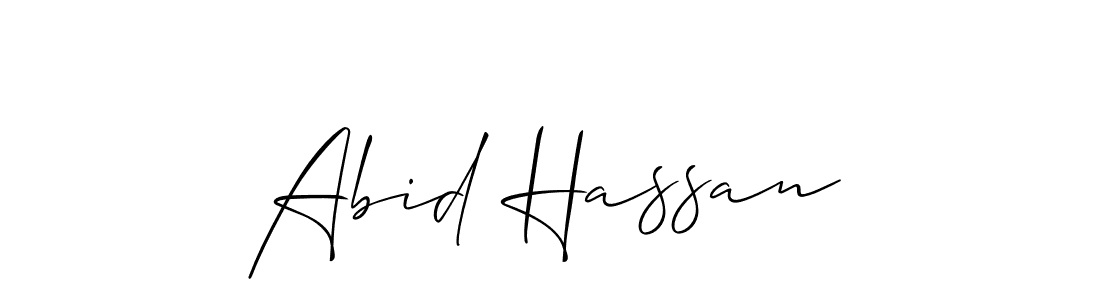 Create a beautiful signature design for name Abid Hassan. With this signature (Allison_Script) fonts, you can make a handwritten signature for free. Abid Hassan signature style 2 images and pictures png