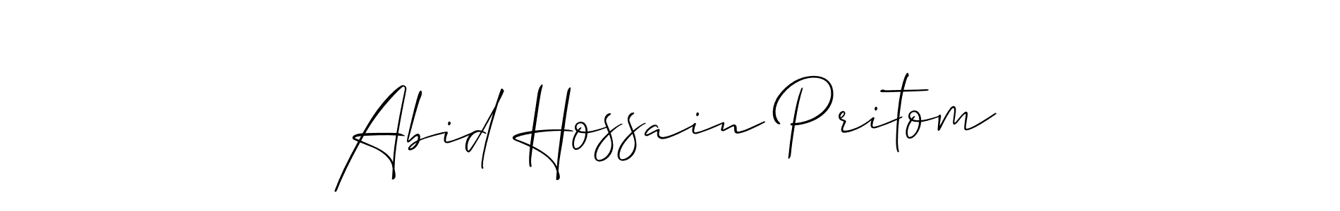 It looks lik you need a new signature style for name Abid Hossain Pritom. Design unique handwritten (Allison_Script) signature with our free signature maker in just a few clicks. Abid Hossain Pritom signature style 2 images and pictures png