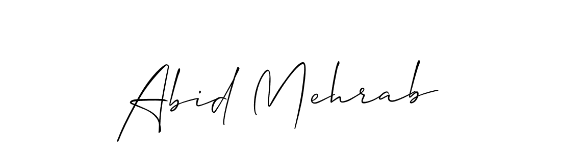 How to make Abid Mehrab signature? Allison_Script is a professional autograph style. Create handwritten signature for Abid Mehrab name. Abid Mehrab signature style 2 images and pictures png