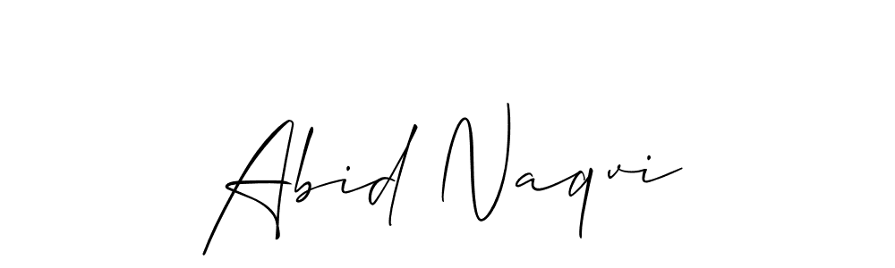 Create a beautiful signature design for name Abid Naqvi. With this signature (Allison_Script) fonts, you can make a handwritten signature for free. Abid Naqvi signature style 2 images and pictures png