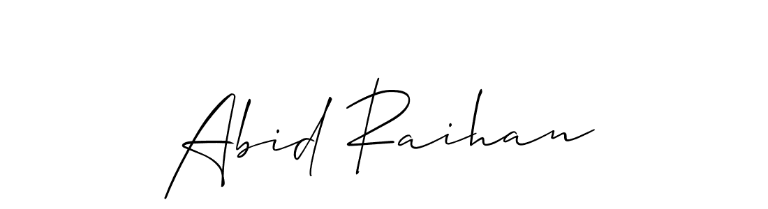 It looks lik you need a new signature style for name Abid Raihan. Design unique handwritten (Allison_Script) signature with our free signature maker in just a few clicks. Abid Raihan signature style 2 images and pictures png