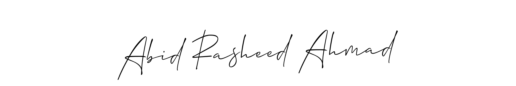 You can use this online signature creator to create a handwritten signature for the name Abid Rasheed Ahmad. This is the best online autograph maker. Abid Rasheed Ahmad signature style 2 images and pictures png