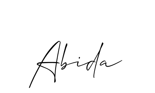 How to make Abida signature? Allison_Script is a professional autograph style. Create handwritten signature for Abida name. Abida signature style 2 images and pictures png