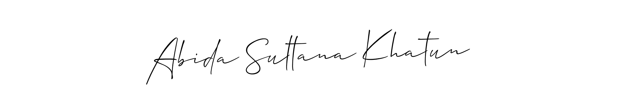 Make a beautiful signature design for name Abida Sultana Khatun. With this signature (Allison_Script) style, you can create a handwritten signature for free. Abida Sultana Khatun signature style 2 images and pictures png