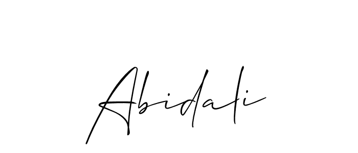 Create a beautiful signature design for name Abidali. With this signature (Allison_Script) fonts, you can make a handwritten signature for free. Abidali signature style 2 images and pictures png