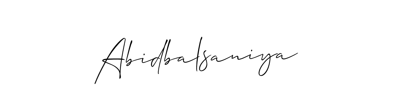 This is the best signature style for the Abidbalsaniya name. Also you like these signature font (Allison_Script). Mix name signature. Abidbalsaniya signature style 2 images and pictures png