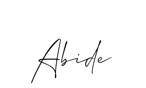 You should practise on your own different ways (Allison_Script) to write your name (Abide) in signature. don't let someone else do it for you. Abide signature style 2 images and pictures png