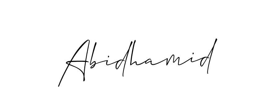 Make a beautiful signature design for name Abidhamid. With this signature (Allison_Script) style, you can create a handwritten signature for free. Abidhamid signature style 2 images and pictures png