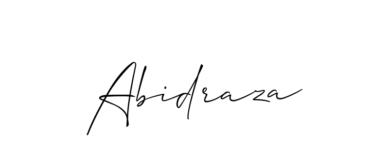 The best way (Allison_Script) to make a short signature is to pick only two or three words in your name. The name Abidraza include a total of six letters. For converting this name. Abidraza signature style 2 images and pictures png