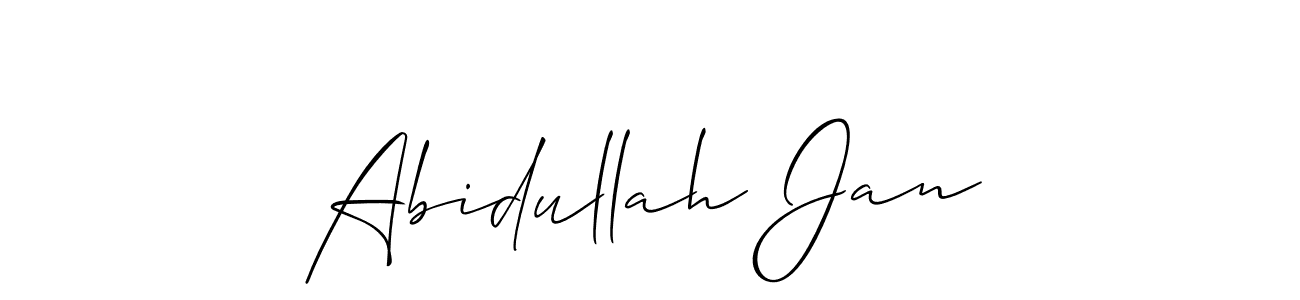 How to Draw Abidullah Jan signature style? Allison_Script is a latest design signature styles for name Abidullah Jan. Abidullah Jan signature style 2 images and pictures png