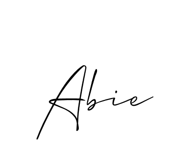 How to make Abie signature? Allison_Script is a professional autograph style. Create handwritten signature for Abie name. Abie signature style 2 images and pictures png