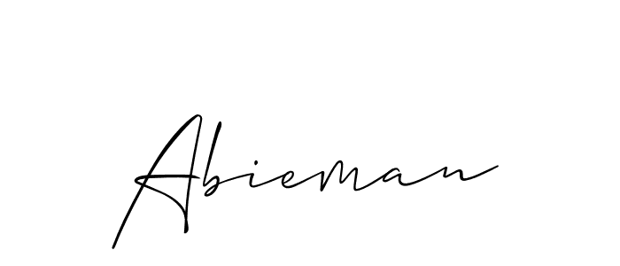 Make a beautiful signature design for name Abieman. With this signature (Allison_Script) style, you can create a handwritten signature for free. Abieman signature style 2 images and pictures png