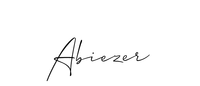 Create a beautiful signature design for name Abiezer. With this signature (Allison_Script) fonts, you can make a handwritten signature for free. Abiezer signature style 2 images and pictures png