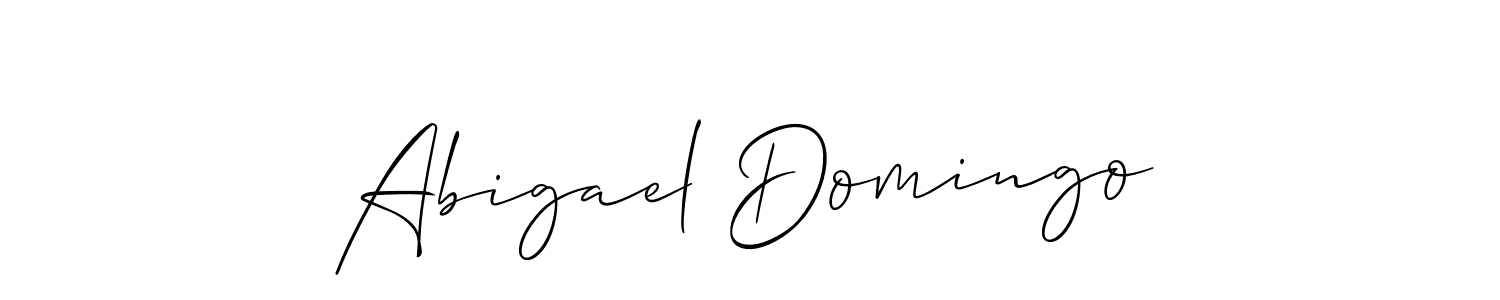 Make a beautiful signature design for name Abigael Domingo. With this signature (Allison_Script) style, you can create a handwritten signature for free. Abigael Domingo signature style 2 images and pictures png