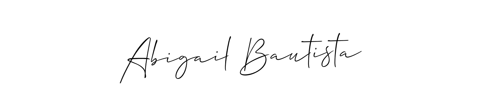 Also You can easily find your signature by using the search form. We will create Abigail Bautista name handwritten signature images for you free of cost using Allison_Script sign style. Abigail Bautista signature style 2 images and pictures png