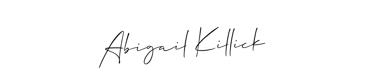 How to make Abigail Killick signature? Allison_Script is a professional autograph style. Create handwritten signature for Abigail Killick name. Abigail Killick signature style 2 images and pictures png