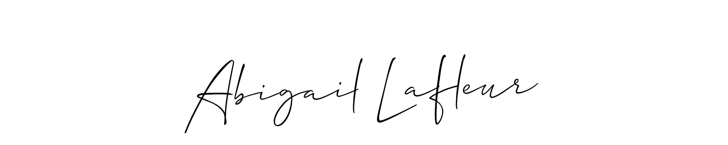 How to make Abigail Lafleur name signature. Use Allison_Script style for creating short signs online. This is the latest handwritten sign. Abigail Lafleur signature style 2 images and pictures png