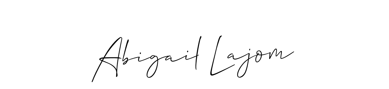 How to make Abigail Lajom signature? Allison_Script is a professional autograph style. Create handwritten signature for Abigail Lajom name. Abigail Lajom signature style 2 images and pictures png