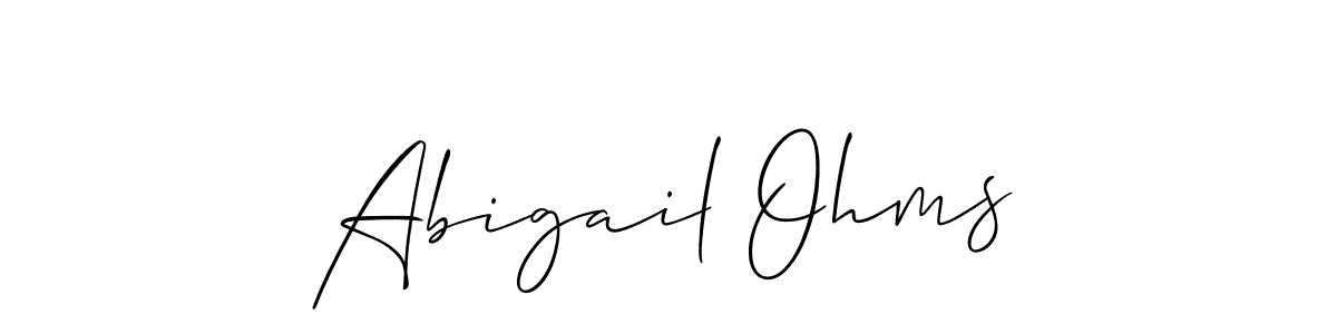 Check out images of Autograph of Abigail Ohms name. Actor Abigail Ohms Signature Style. Allison_Script is a professional sign style online. Abigail Ohms signature style 2 images and pictures png